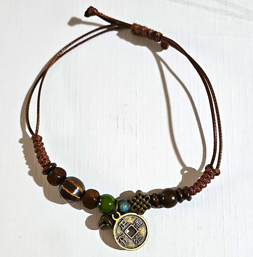 Chinese Feng Shui Good Luck Amulet Bracelet With Small Bell